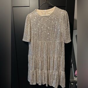 Sparkling Sequin Just Me Babydoll Dress - NWOT